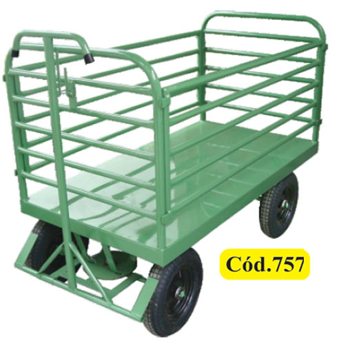 Carrinho plataforma com 1 grade