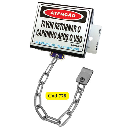 Trava de Cartão para Carrinho de Compras