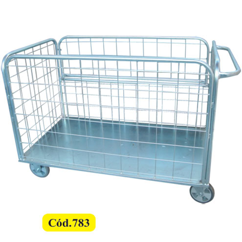 Carrinho para transporte de sacos de lixo